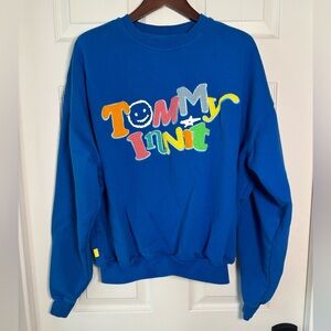 Tommy Innit 21” Blue Crewneck Sweatshirt Long Sleeve Colorful Unisex Size Medium